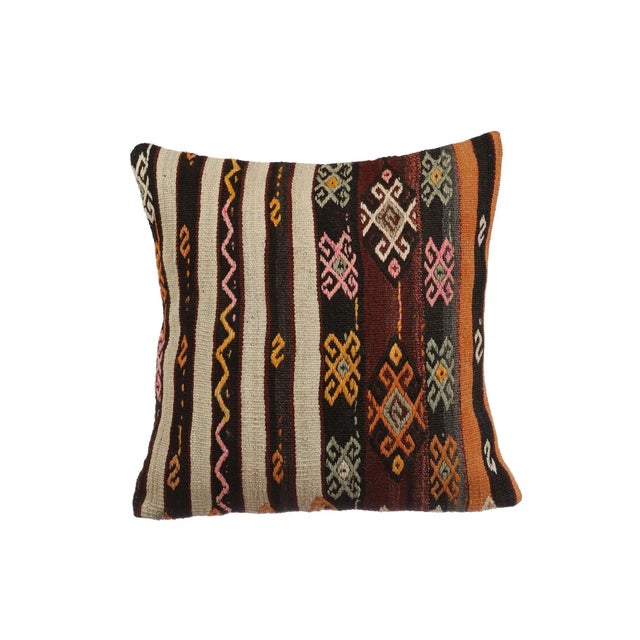 Embroidered Decorative Kilim Pillow Cover For Sale - Image 4 of 4