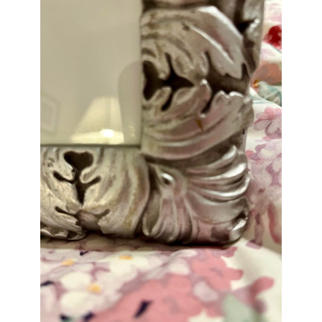 Traditional Vintage Pewter Picture Frame For Sale - Image 3 of 6