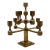 Modern Solid Brass Sculptural 9 Lights Candelabra, Lars Bergsten, Gusum Sweden 1992 For Sale