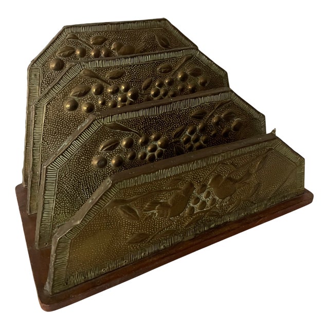 Repoussé Copper Letter Holder, 1890s For Sale