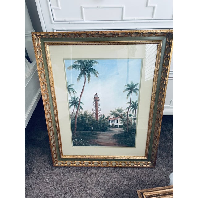 Contemporary Sanibel Island Lighthouse Artwork Signed by Erma Jean For Sale - Image 9 of 9