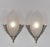 M.Hudry & Val Saint-Lambert A beautiful pair of 1925-1930 French art deco wall lights in nickel on cast solid brass...