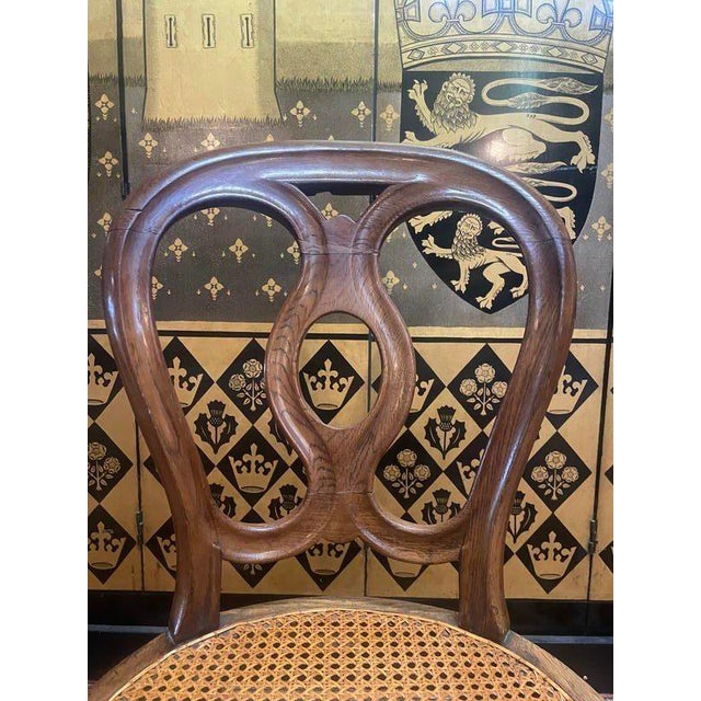 Louis Philippe Cannage Chairs in Oak, Set of 8 For Sale - Image 3 of 11