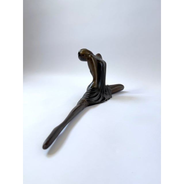 Mid 20th Century Ballerina Sculpture - Stretched Leg For Sale - Image 4 of 8