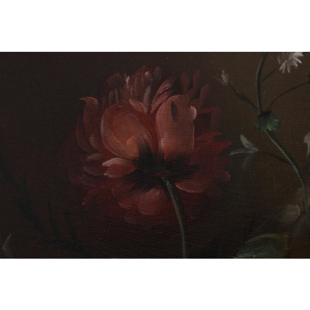 1980s Artist Signed Framed Still Life Oil Paint on Canvas For Sale - Image 5 of 16