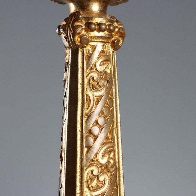 Candleholder in Gilded Bronze For Sale - Image 6 of 12