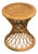 Rattan Hourglass Stool, Vintage For Sale