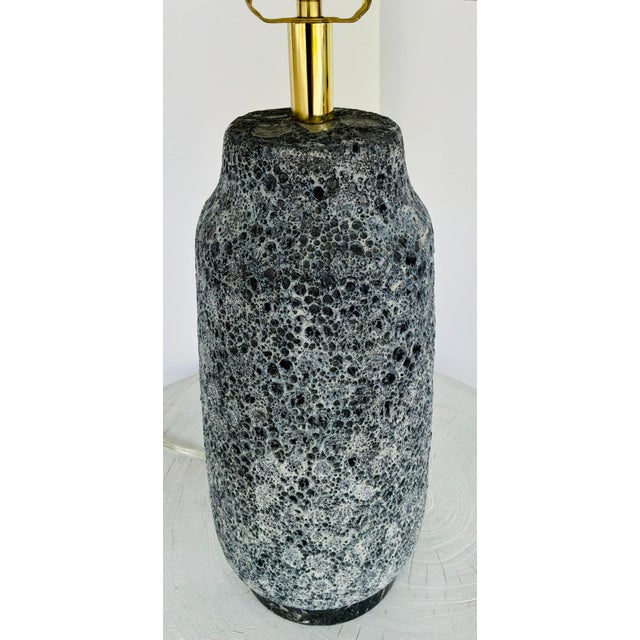 Modern Made Goods Modern Blue Glazed Textured Lamont Table Lamp For Sale - Image 3 of 5