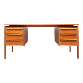 Teak Desk by GV Gasvig for GV Møbler, 1960s For Sale