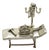 Vintage Italian Silver Doctors Cabinet Scene on Wooden Base attributed to Sacchetti, 1970s For Sale