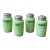 Vintage Jeanette Glass Jadeite Shakers, Set of Four, Circa 1950s For Sale