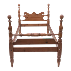 1960s Vintage Cannonball Twin Bed Frame