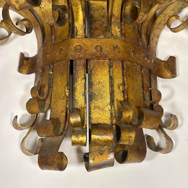 1960s 1960s Hollywood Regency Hans Kögl Style Italian Gilt Candle Wall Sconce For Sale - Image 5 of 12