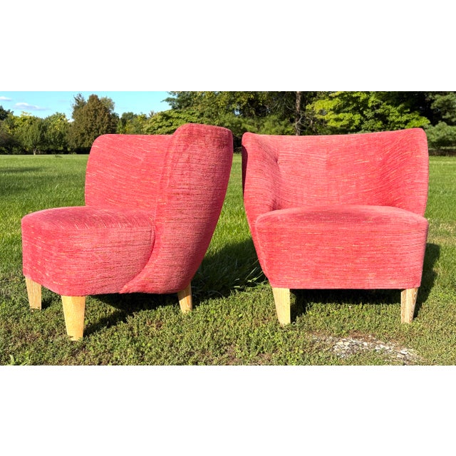 Vintage Italian Modern Club Chairs in the Manner of Geo Ponti For Sale - Image 10 of 10