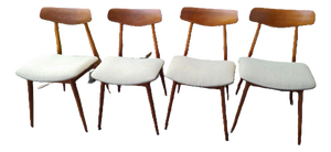 Vintage Habeo Model Chairs in Teak, Germany, 1950s, Set of 4