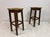 Wood Vintage French Bar Stools in Oak and Rush, 1960s, Set of 2 For Sale - Image 7 of 13