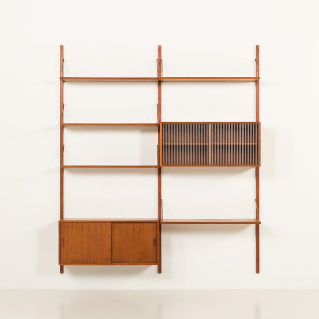 Mid-Century Modern Vintage Two Bay Wall Unit from Hansen and Guldborg, 1960s For Sale - Image 3 of 16