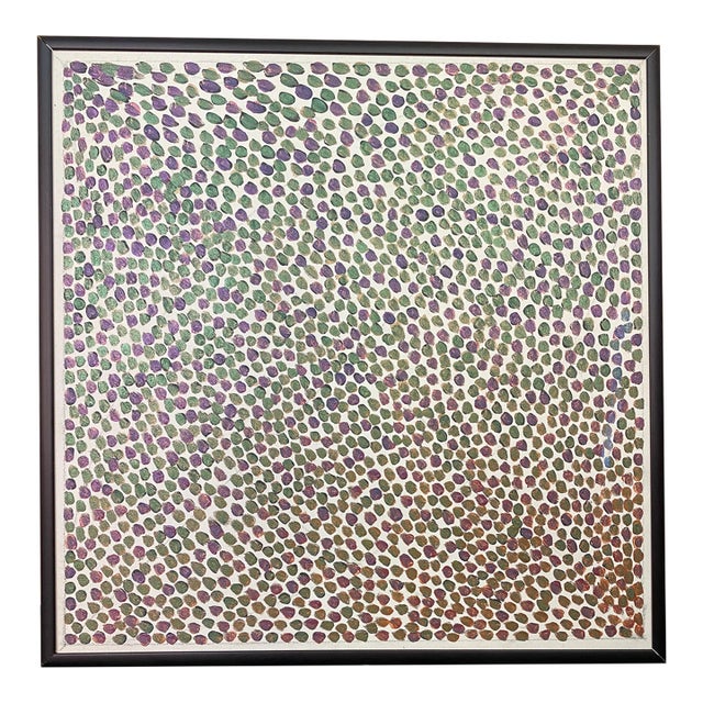 Early 21st Century "Motif in Dots" Original Acrylic Painting on Masonite by David Roth For Sale