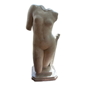 1920s Italian Classical Roman Style Plaster Torso Sculpture