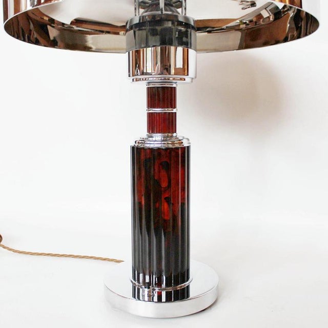 Art Deco Domed Table Lamp For Sale - Image 3 of 6