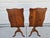A pair petite or diminutive flip top side tables. The tabletop on each table is 12 inches wide by 16 inches in depth. With...