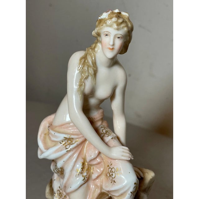 Antique Handmade Von Schierholz German Porcelain Lady Woman Figurine Statue For Sale - Image 9 of 12