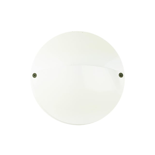Pair of wall lamps mod. Giovi, designed by Achille Castiglioni in 1976 and produced by Flos. White metal & aluminum...