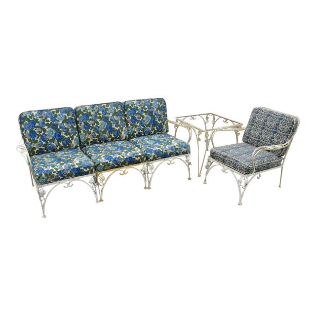 Vintage Woodard Chantilly Rose Garden Patio Set Chairish