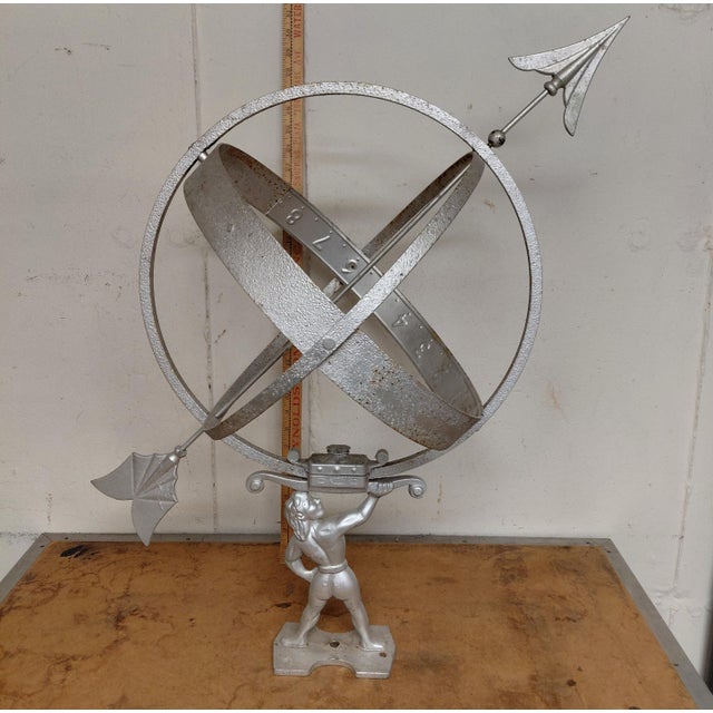 Vintage Swedish Armillary Sundial Signed For Sale In New York - Image 6 of 11