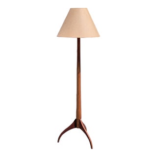 Shaker Sculptural Solid Wood Floor Lamp, Cherry by Shaker Workshops, c.1970s For Sale