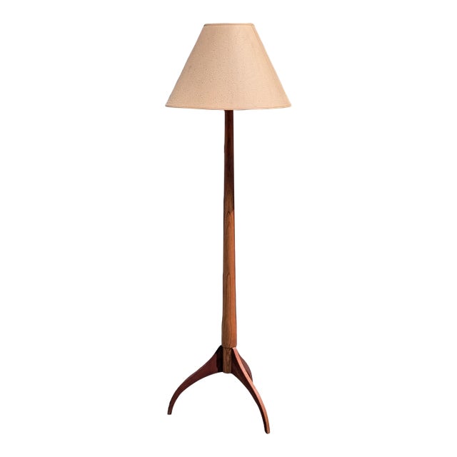 Shaker Sculptural Solid Wood Floor Lamp, Cherry by Shaker Workshops, c.1970s For Sale