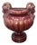 Large Continental Glazed Earthenware Faun Mask Jardinière. Early 20th Century. For Sale