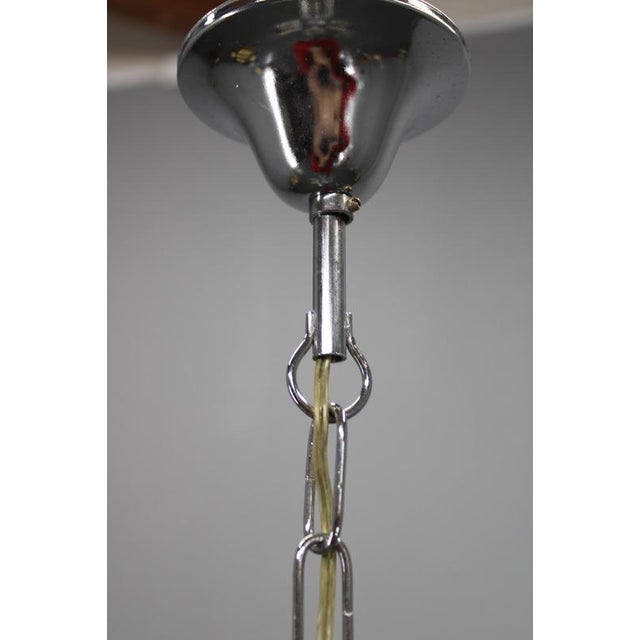 Brown Vintage Italian Pendant Light with Murano Glass Shades and Anodized Metal Frame, 1970s For Sale - Image 8 of 16