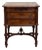 Antique French Louis XVI Style Marble Top Chest Side End Table Walnut c.1920s-30 For Sale