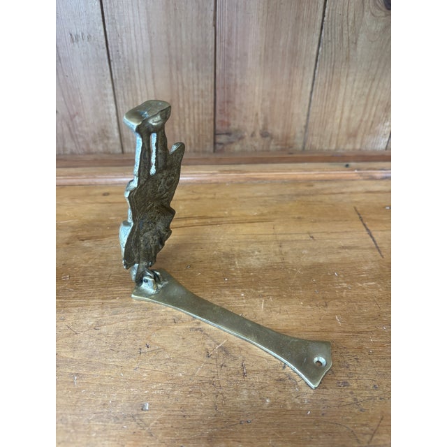 Vintage Brass Bagpiper Door Knocker For Sale - Image 4 of 5