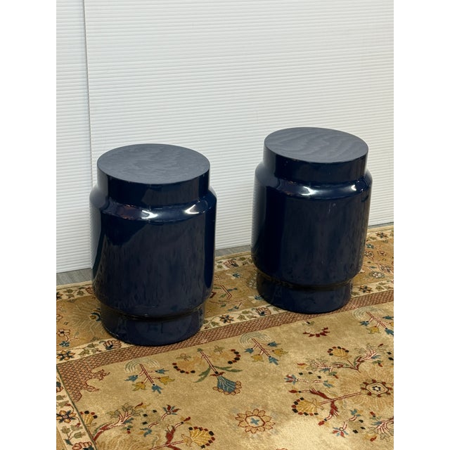 Blue De La Espada for Neri & Hu Lianou Stools, Pair For Sale - Image 8 of 11