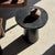 Wood Side Table in Black Mango Wood with Minimalist Conical Base, 1980s For Sale - Image 7 of 11