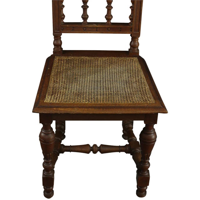 Antique Dining Chair Oak For Sale - Image 4 of 9
