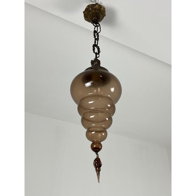 Venetian Murano Glass Pendant Lamp, 1940s For Sale - Image 8 of 8