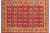 Red Shabby Chic 1990's Abstract Pak-Persian Red/Gold Wool Rug - 6'1'' X 9'4'' For Sale - Image 8 of 9