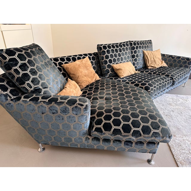 Curved Three-Seat Harry Sofa by Antonio Citterio for B&B Italia, 1995 For Sale - Image 14 of 16