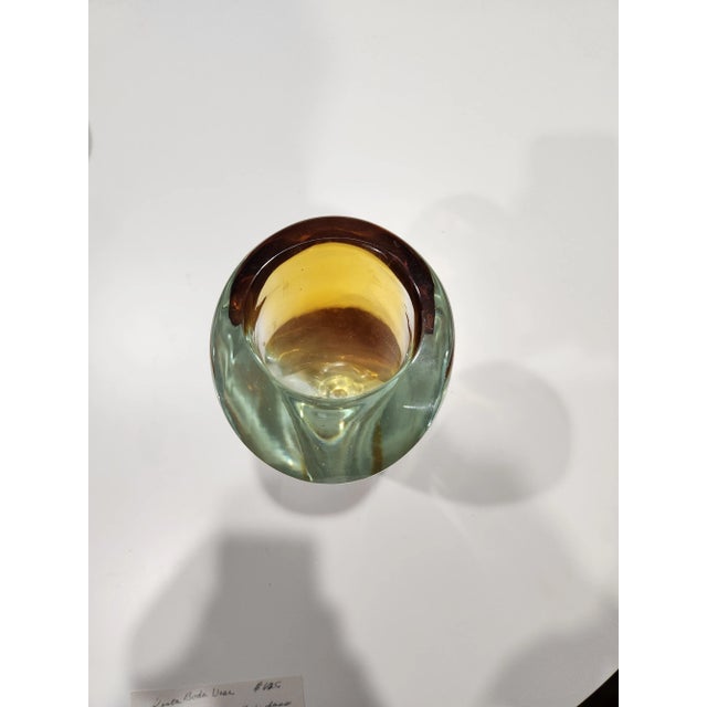 Rare, Swedish Kosta Boda glass vase, 2002 amber.