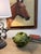 Large Vintage cabbage serving dish with lid and matching ladle. 11x11x9” T Holland Mold California, USA