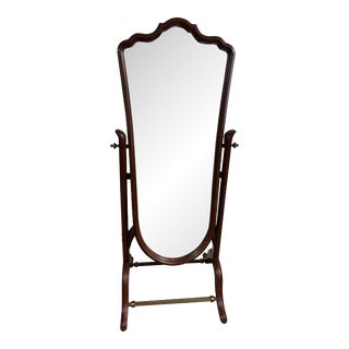 Mahogany Cheval Floor Mirror For Sale