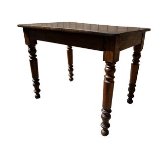 Walnut Bistro Table, 1890s For Sale