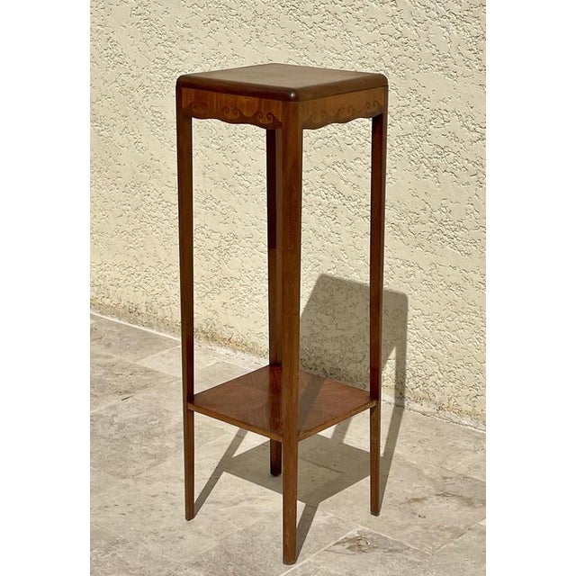 Wood Art Deco Walnut Side Table, 1940s For Sale - Image 7 of 8