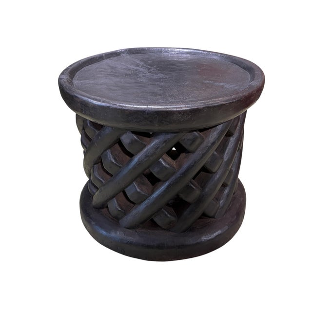 Vintage Lg Tribal Nobility Bamileke Spider Stool/Table Cameroon 16.5" H For Sale - Image 4 of 8