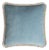 Happy Cushion in Light Blue with Off-White Fringes by Lorenza Briola for Lo Decor For Sale