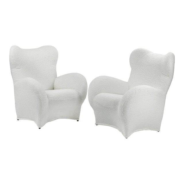 1960s Oversized Bunny Wing Armchairs- Set of 2 For Sale