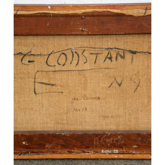 1960s Mid Century Modern Oil Painting George Constant Art Abstract Original Signed '66 For Sale - Image 5 of 12